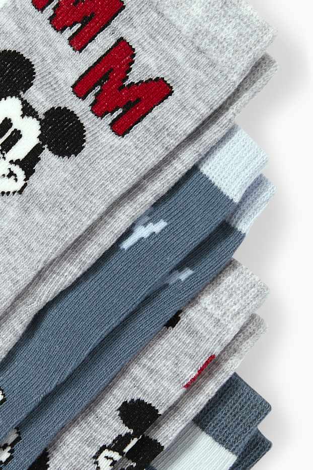 Nadó nen - Paquet de 4 - Mickey Mouse - mitjons amb dibuix - gris