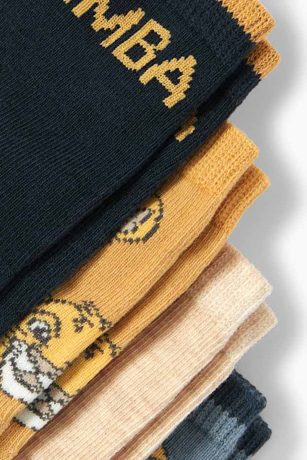 Baby Boys - Multipack of 4 - The Lion King - socks with motif - yellow