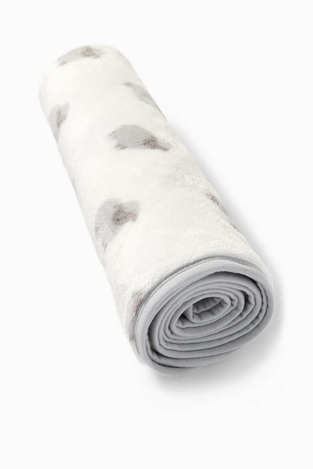 Bebeluși - băieți - Oiță - pătură bebeluși - 100 x 85 cm - alb-crem