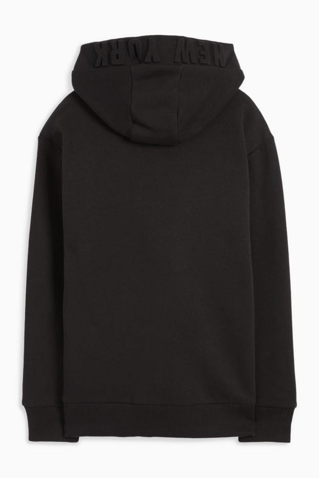 Dzieci chłopcy - Bluza z kapturem - czarny