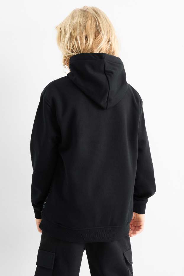 Enfants garçons - Taches de couleur - sweat à capuche - noir