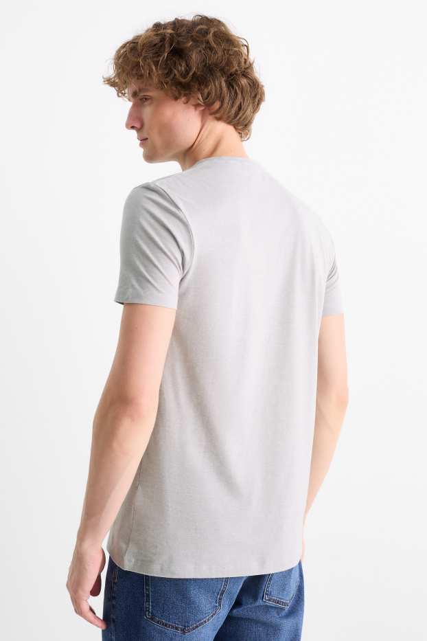 Uomo - T-shirt - slim fit - Flex - grigio