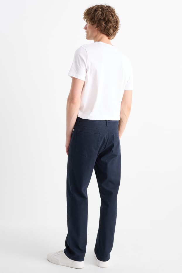 Hommes - Pantalon - regular fit - bleu foncé