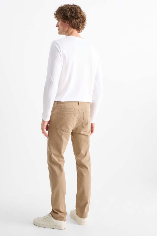 Herren - Hose - Slim Fit - Flex - LYCRA® - taupe