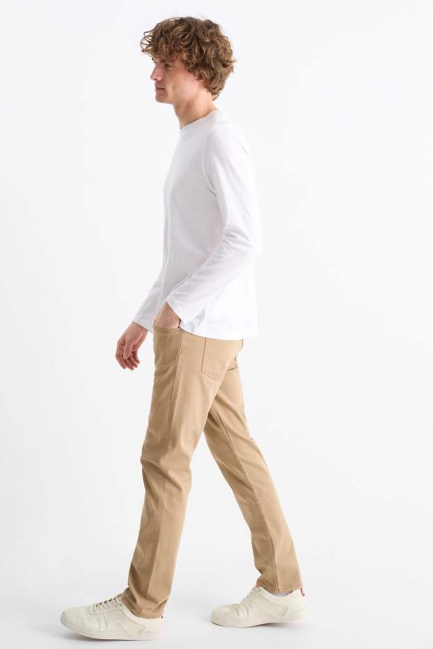 Herren - Hose - Slim Fit - Flex - LYCRA® - taupe