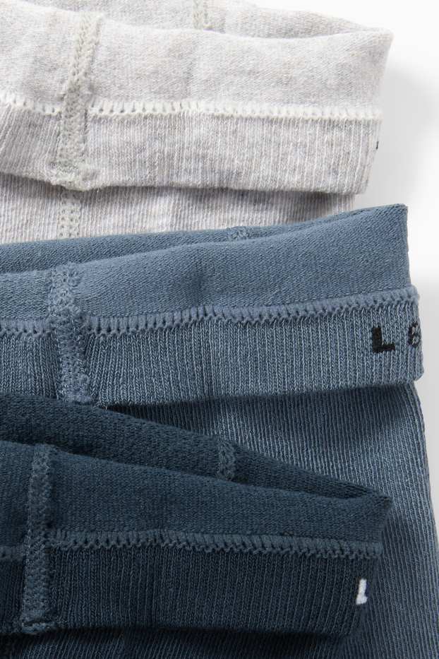 Unisex - Multipack of 3 - baby tights - ribbed - dark blue