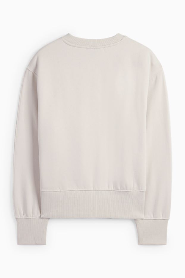 Femmes - Sweat - effet brillant - beige clair