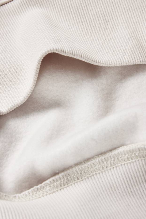 Femmes - Sweat - effet brillant - beige clair