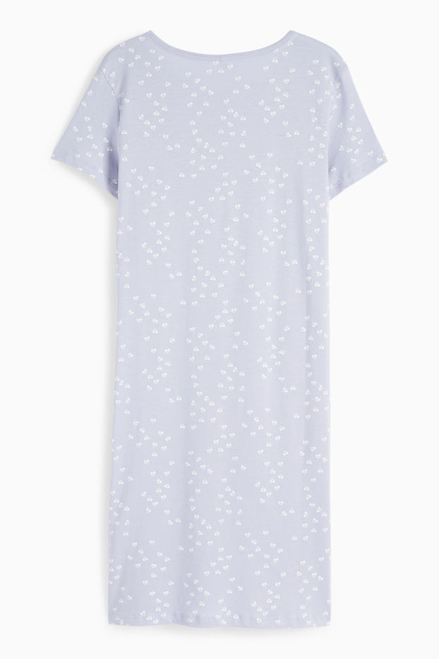 Donna - Camicia da notte - fantasia - viola chiaro
