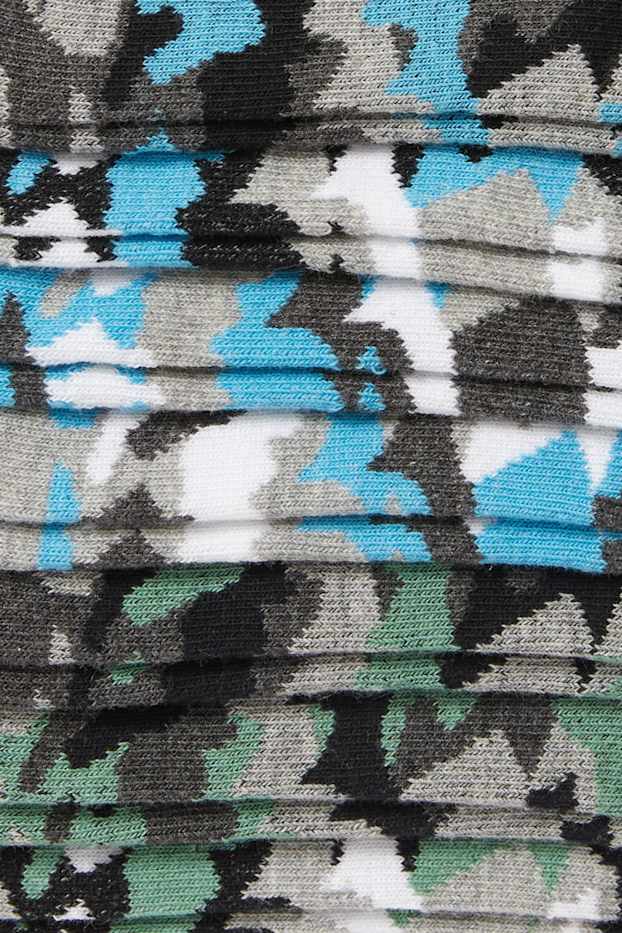 Kinder Buben - Multipack 7er - Socken - gemustert - grün