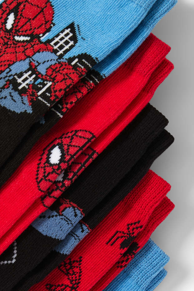 Children Boys - Multipack of 5 - Spider-Man - socks with motif - light blue