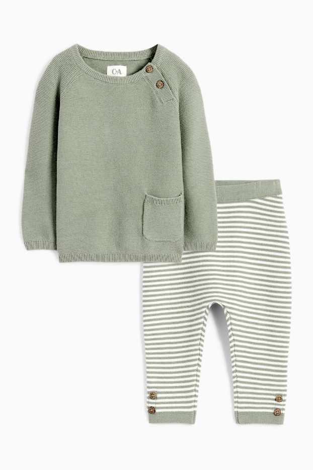 Baby Jungen - Baby-Outfit - 2 teilig - grün