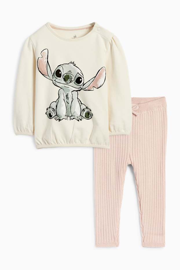 Neonate - Lilo & Stitch - pigiama per neonati - 2 pezzi - crema