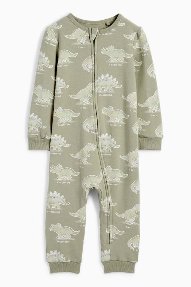 Bebés niñas - Dinosaurios - pijama para bebé - caqui
