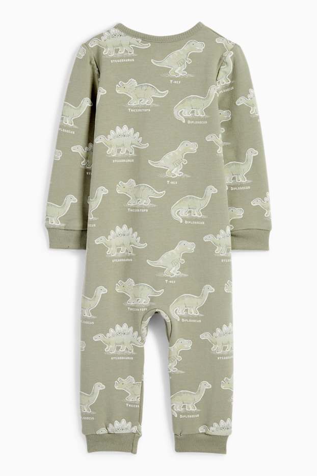 Bebés niñas - Dinosaurios - pijama para bebé - caqui