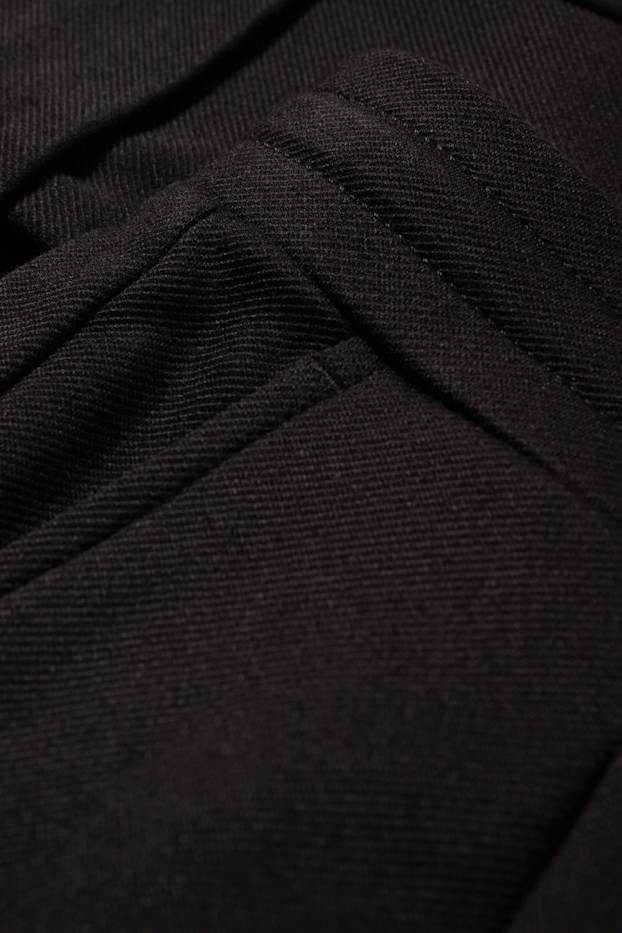 Kobiety - Spodnie z dżerseju - średni stan - tapered fit - czarny