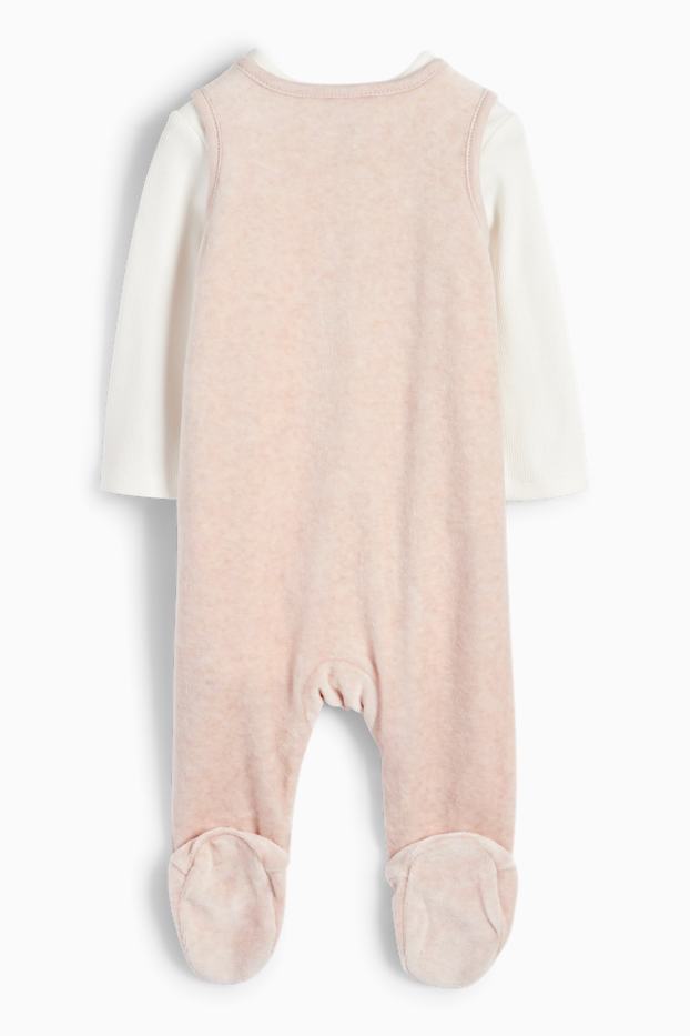 Baby Girls - Minnie Mouse - romper set - 2 piece - rose