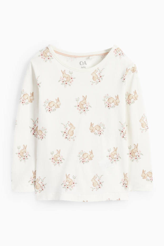 Baby Mädchen - Häschen - Baby-Outfit - 3 teilig - weiß