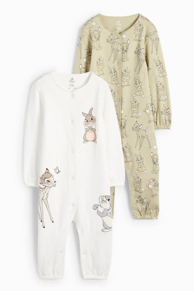 Baby Girls - Multipack of 2 - Bambi - baby sleepsuit - light green
