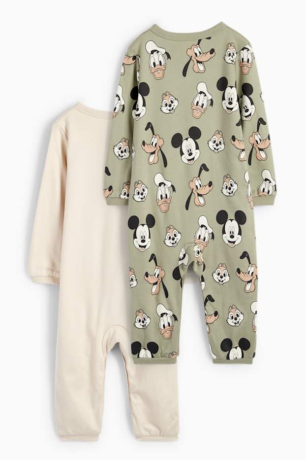 Baby Boys - Multipack of 2 - Disney - baby sleepsuit - light beige