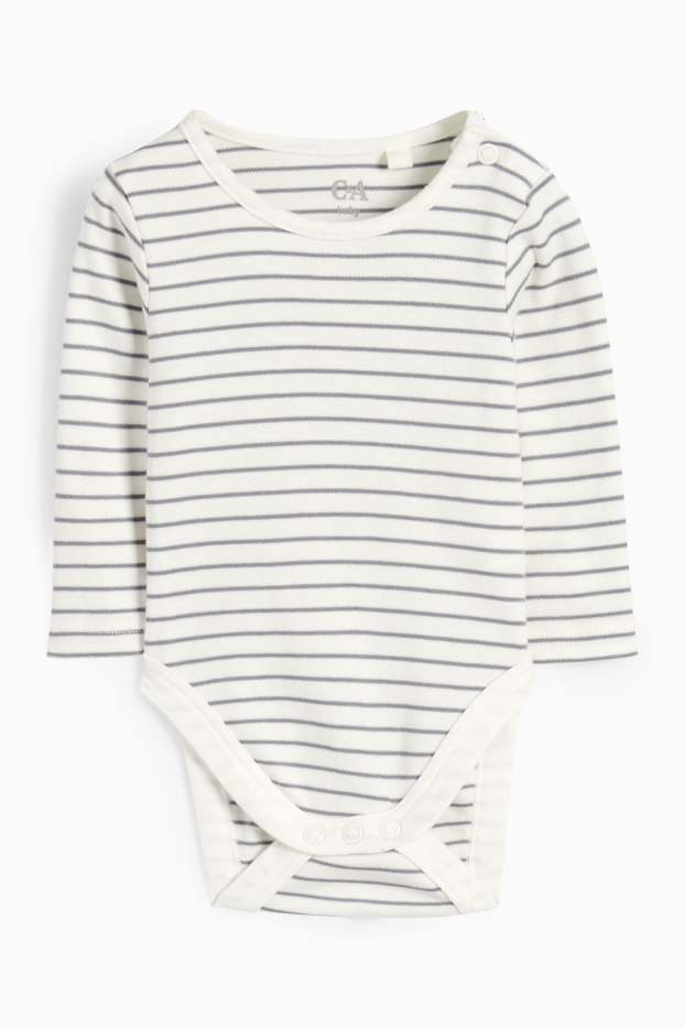 Baby Jungen - Baby-Outfit - 2 teilig - blau / weiss