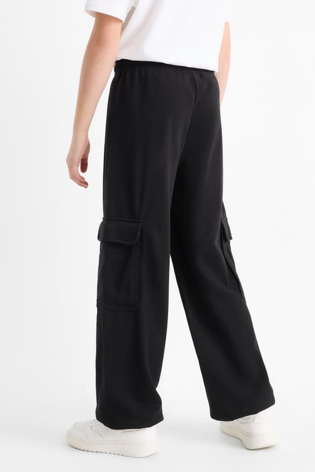 Enfants filles - Pantalon de jogging cargo - noir