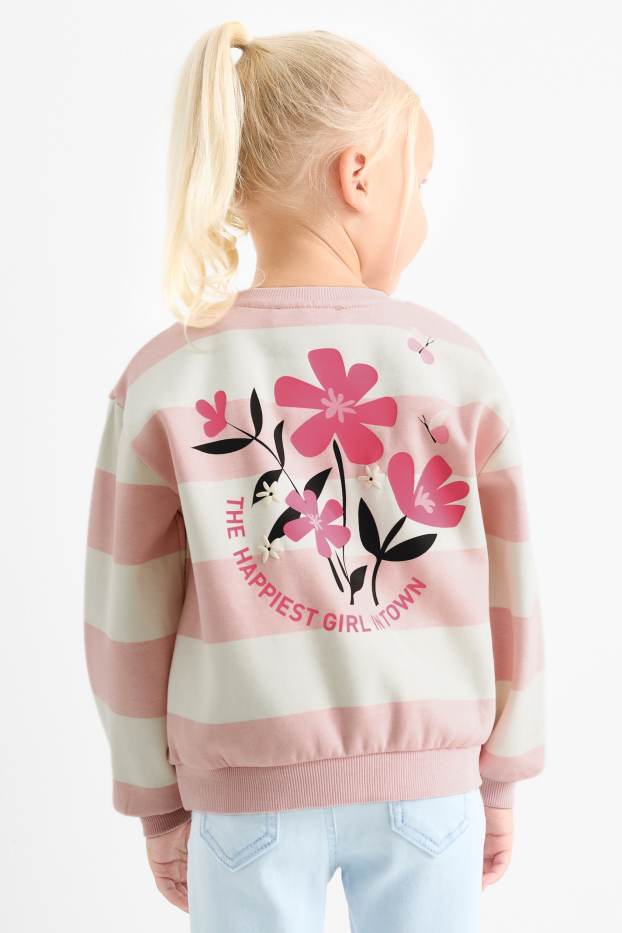 Kinder Mädchen - Multipack 2er - Blume - Sweatshirt - cremeweiss