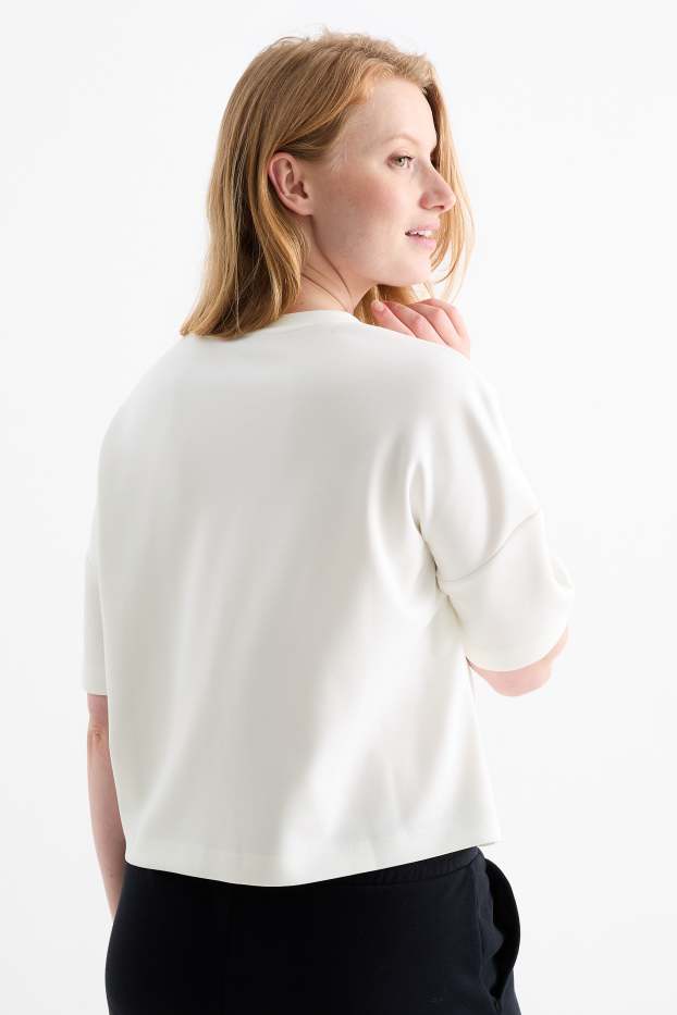 Donna - Felpa - bianco crema