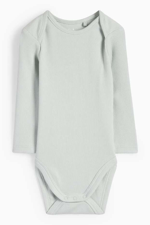 Baby Jungen - Dino - Strampler-Set - 2 teilig - hellgrau