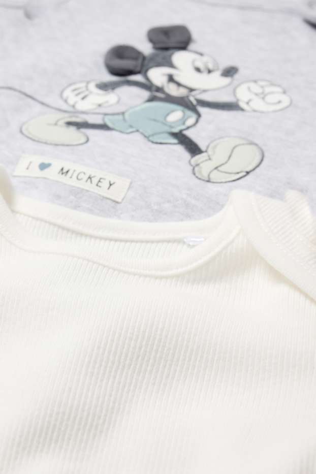 Miminka - chlapci - Mickey Mouse - souprava dětského overalu - 2dílná - šedá