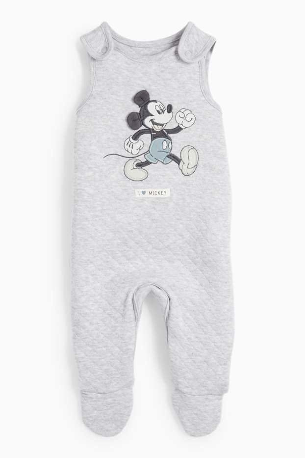 Miminka - chlapci - Mickey Mouse - souprava dětského overalu - 2dílná - šedá