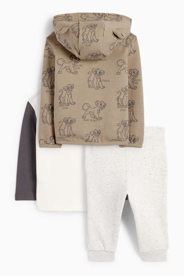 Baby Jungen - Der König der Löwen - Baby-Outfit - 3 teilig - beige