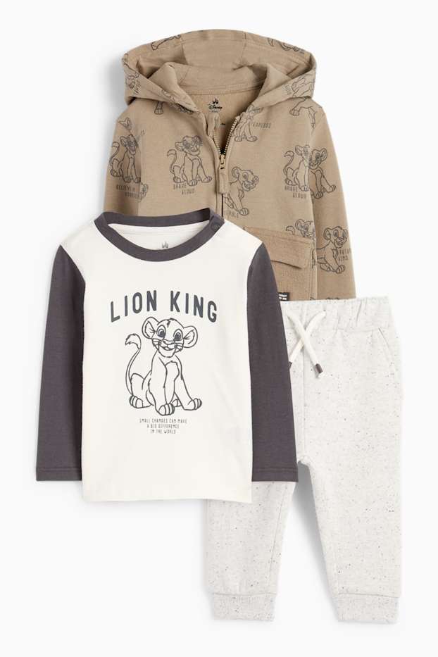 Baby Jungen - Der König der Löwen - Baby-Outfit - 3 teilig - beige