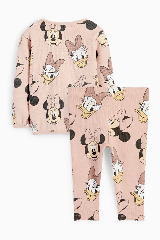 Baby Mädchen - Disney - Baby-Outfit - 2 teilig - strukturiert - rosa