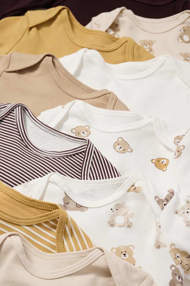 Unisex - Confezione da 10 - body neonati - orsetti - beige