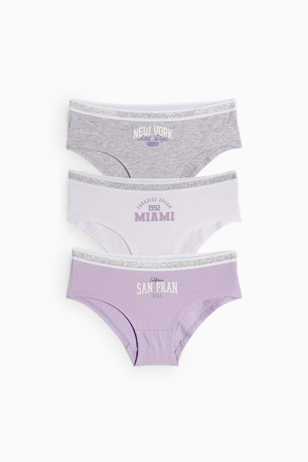 Kinder Mädchen - Multipack 3er - Slip - hellviolett