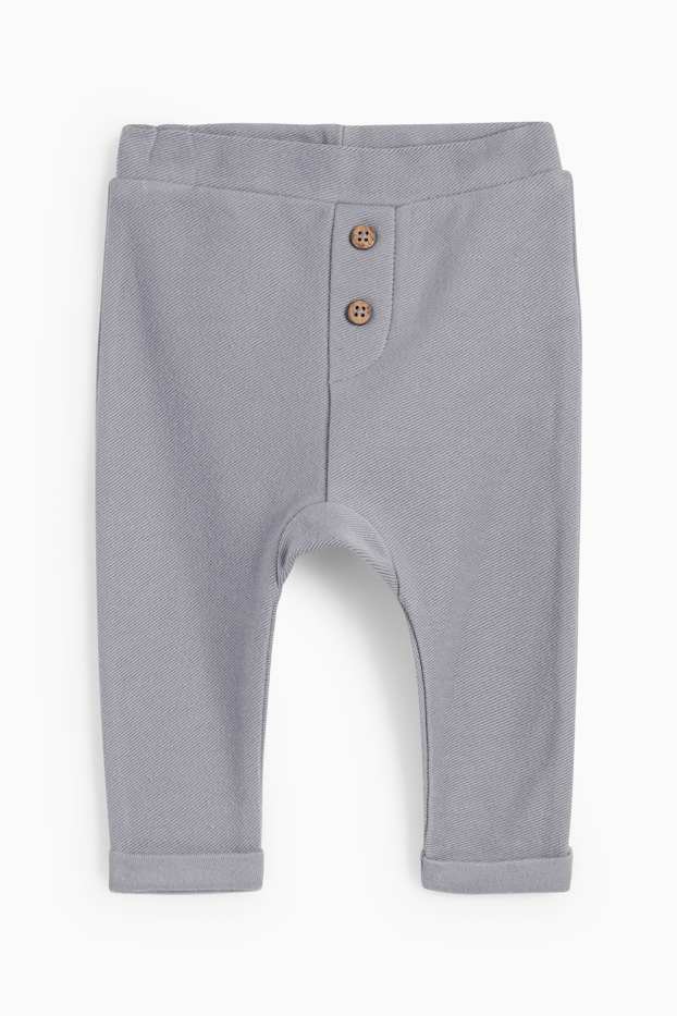Baby Jungen - Baby-Outfit - 2 teilig - blau / weiss