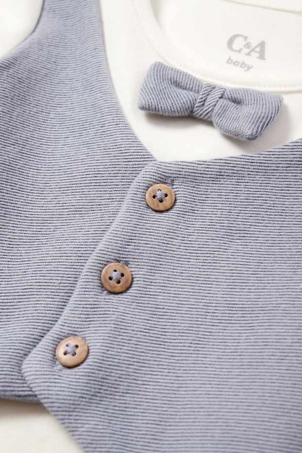 Baby Jungen - Baby-Outfit - 2 teilig - blau / weiss