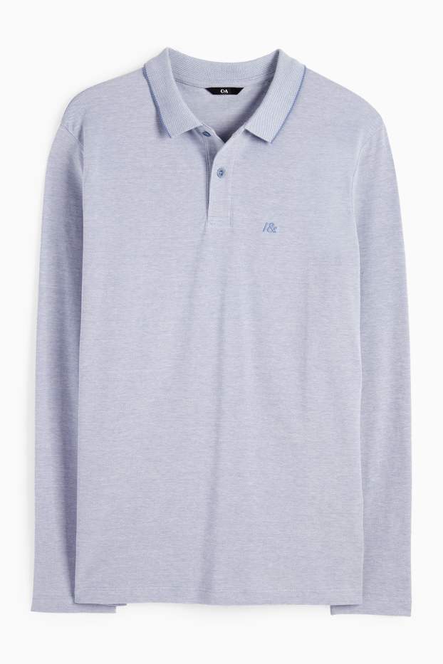 Herren - Poloshirt - blau