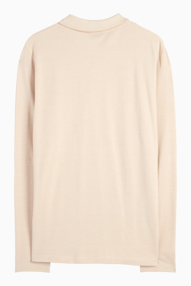 Herren - Poloshirt - beige