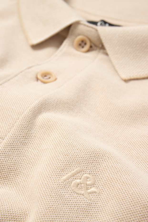Herren - Poloshirt - beige
