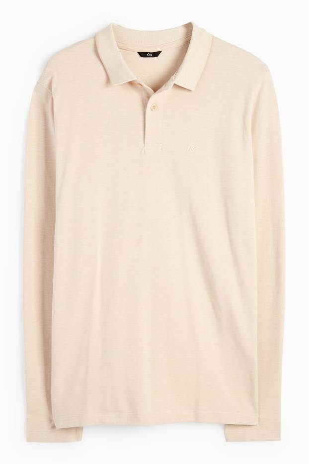 Herren - Poloshirt - beige