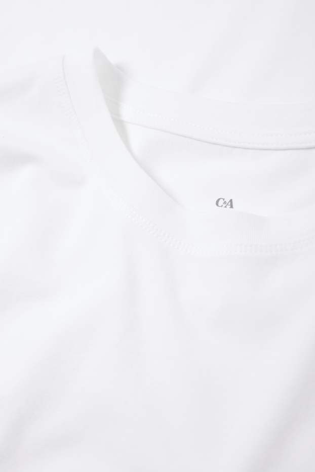 Femei - Tricou cu mânecă lungă basic - alb
