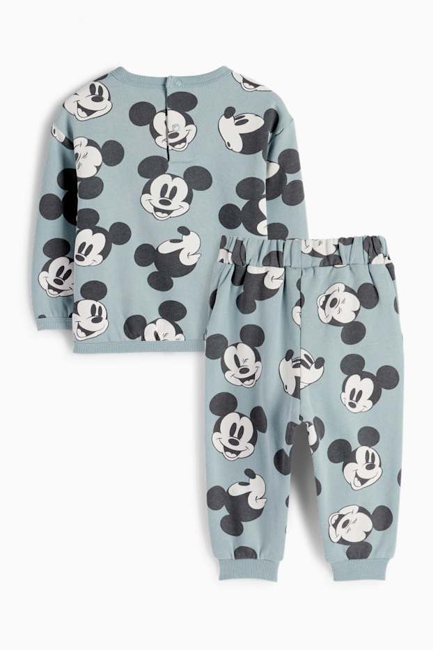 Bebés niños - Mickey Mouse - conjunto para bebé - 2 piezas - azul jaspeado