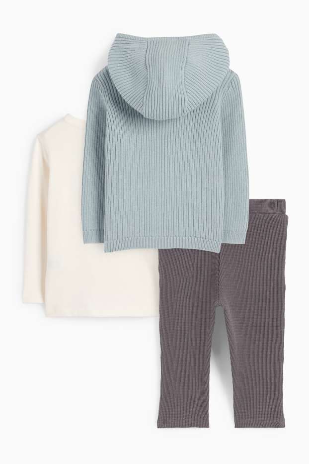 Baby: jongens - Koala en luiaard - baby-outfit - 3-delig - crème wit
