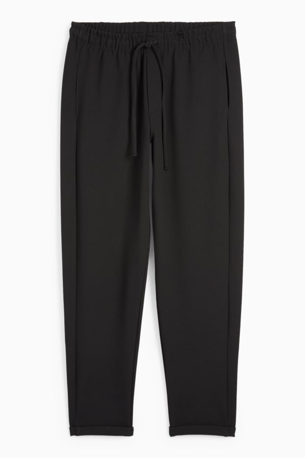 Uomo - Pantaloni sportivi - tessuto tramato - nero