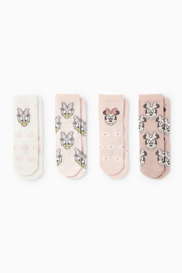 Bébés filles - Lot de 4 paires - Disney - chaussettes bébé à motif - rose