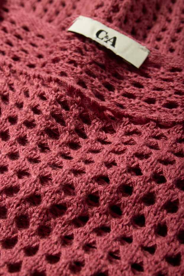 Damen - Crop Pullover - bordeaux