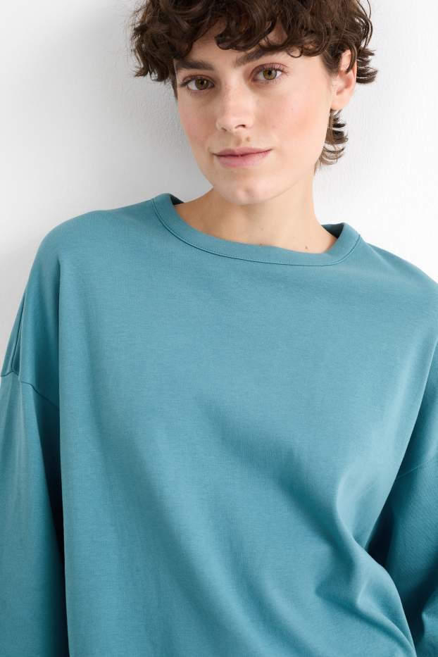 Femmes - Sweat basique - turquoise