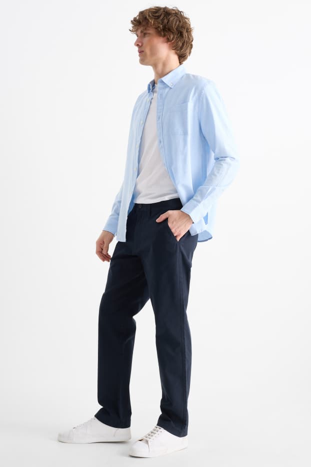 Hommes - Chino - regular fit - bleu foncé